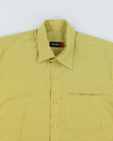 Y2k 00s Pearls Yellow Check Shirt - M