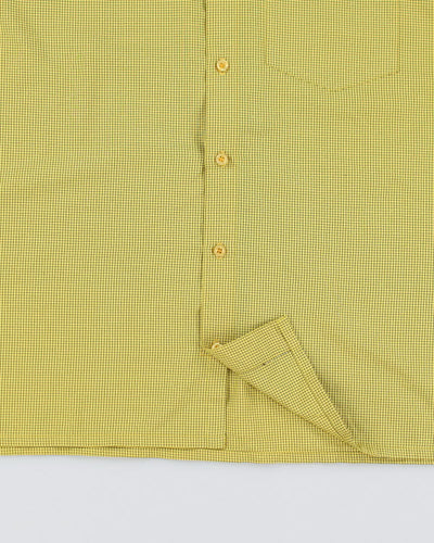 Y2k 00s Pearls Yellow Check Shirt - M