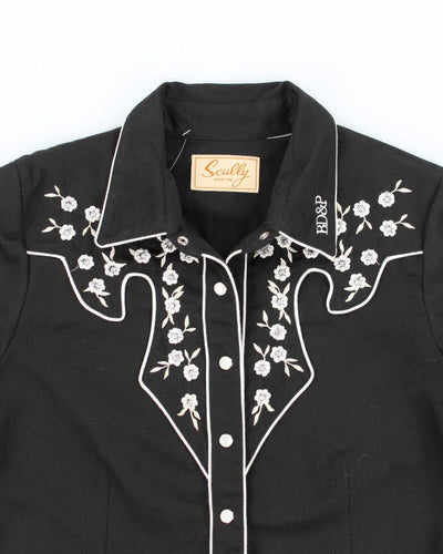 Scully Pearl Western Embroidered Snap Shirt - L