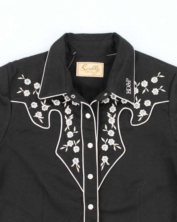 Scully Pearl Western Embroidered Snap Shirt - L