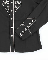 Scully Pearl Western Embroidered Snap Shirt - L