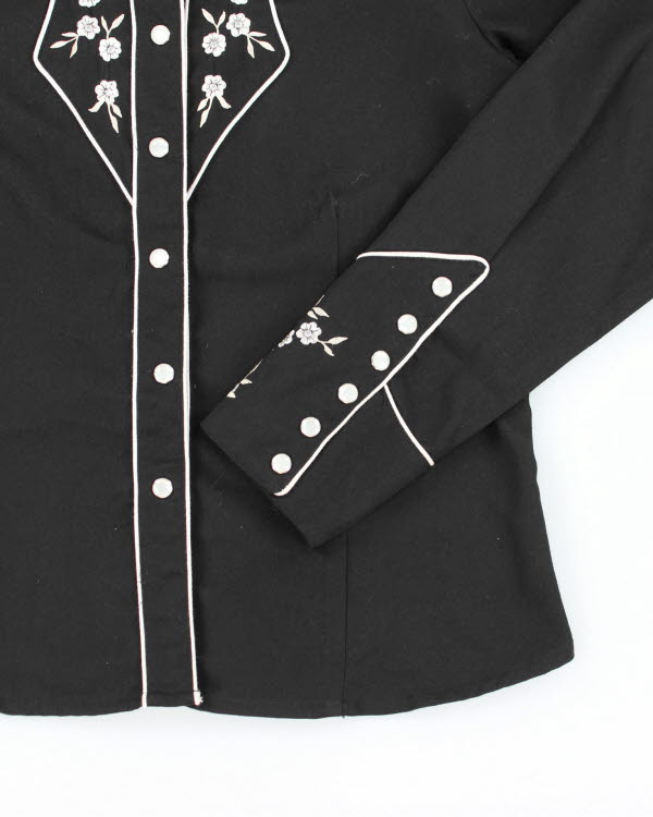 Scully Pearl Western Embroidered Snap Shirt - L