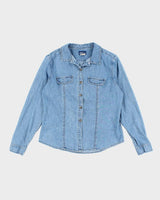Vintage 90s Express Blue Denim Shirt - L