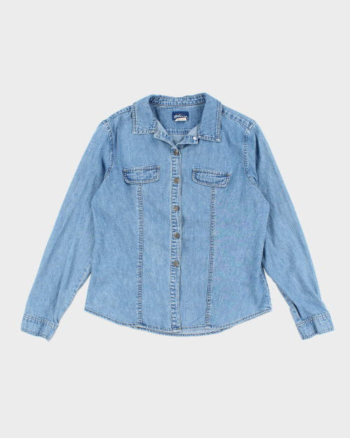 Vintage 90s Express Blue Denim Shirt - L