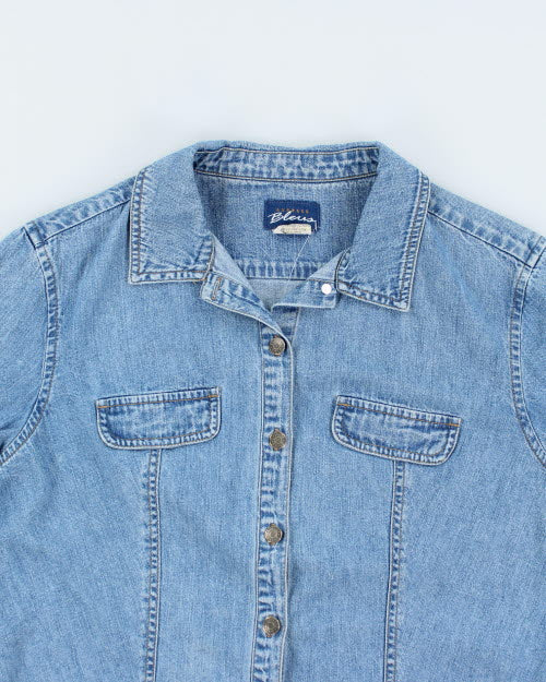 Vintage 90s Express Blue Denim Shirt - L