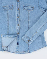 Vintage 90s Express Blue Denim Shirt - L
