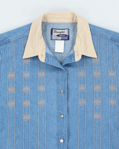 Vintage Wrangler Embroidered Denim Shirt - L