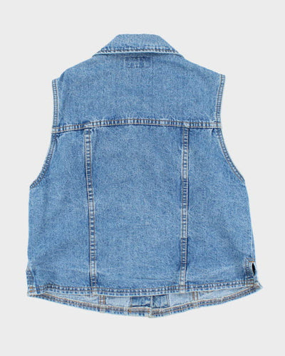 Vintage 90s French Dressing Sleeveless Denim Shirt - M