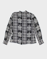 Y2k 00s Como Pattern Sheer Shirt - M