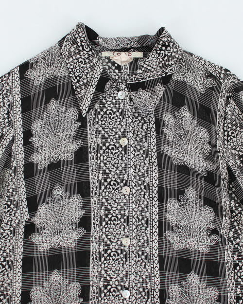 Y2k 00s Como Pattern Sheer Shirt - M