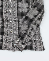 Y2k 00s Como Pattern Sheer Shirt - M