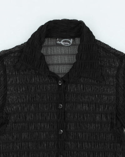 Y2k 00s Dynamite Mesh Shirt - S