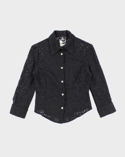Versace Lace Sheer Shirt - S