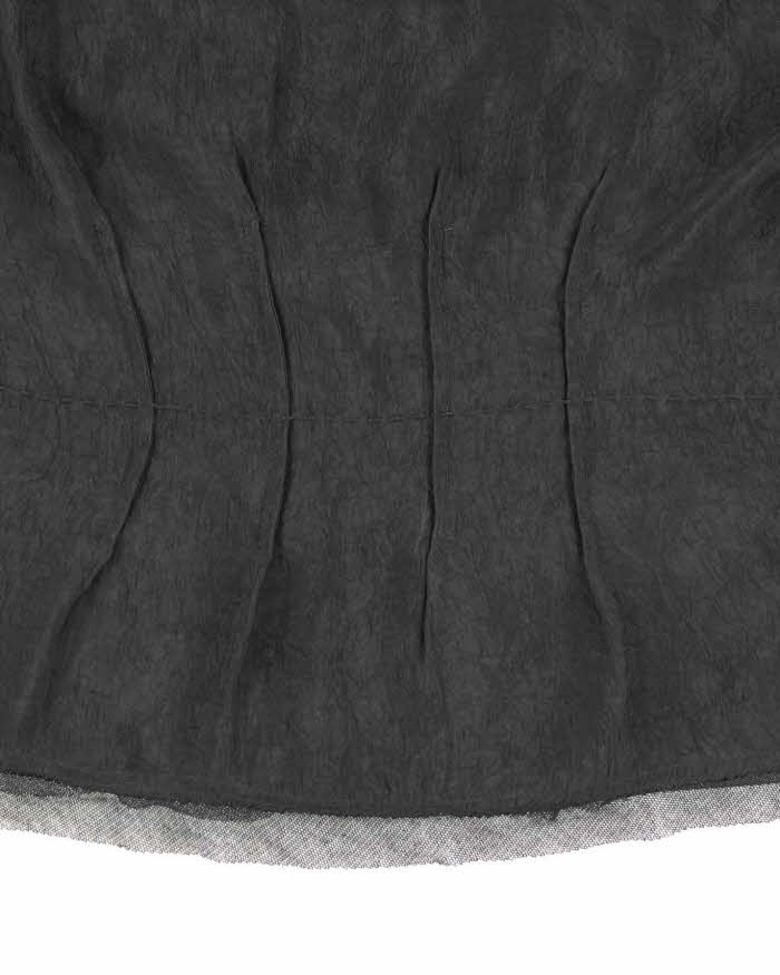 Y2k 00s Sandwich Black Blouse - M