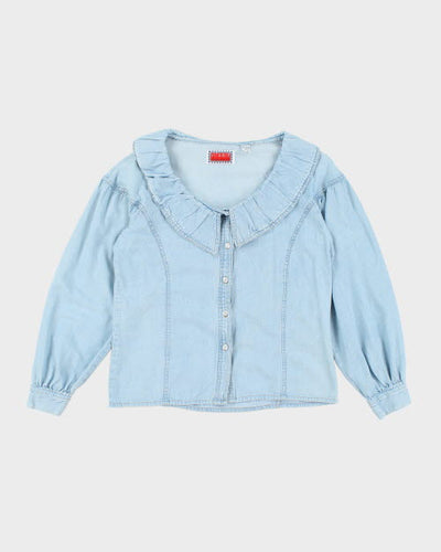 Vintage 90s Vitamin Denim Collard Shirt - M