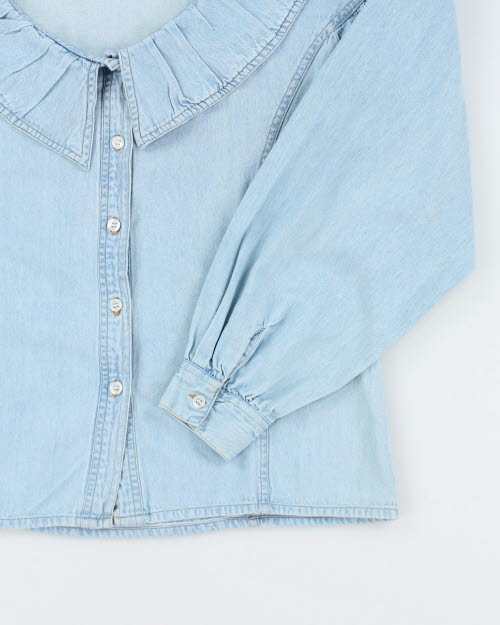 Vintage 90s Vitamin Denim Collard Shirt - M