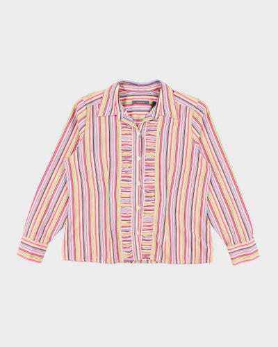Y2k 00s Liz Claiborne Stripe Shirt - M