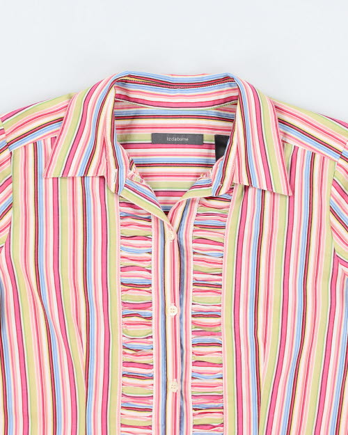 Y2k 00s Liz Claiborne Stripe Shirt - M