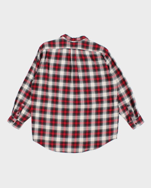 Eddie Bauer Quarter Zip Check Shirt - M