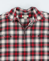 Eddie Bauer Quarter Zip Check Shirt - M