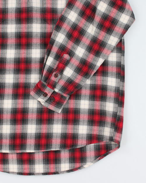 Eddie Bauer Quarter Zip Check Shirt - M