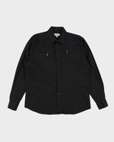 Y2k 00s Le Chateau Black Long Sleeve Shirt - XL