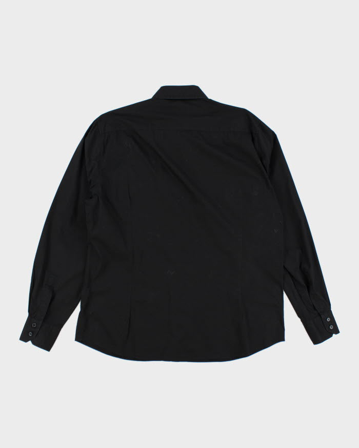 Y2k 00s Le Chateau Black Long Sleeve Shirt - XL