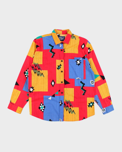 Vintage 90's Wrangler Multi-Coloured Workwear Shirt - L