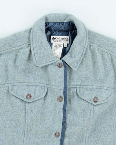 Vintage Columbia Recycled Wool Blend Button Up Shirt - M