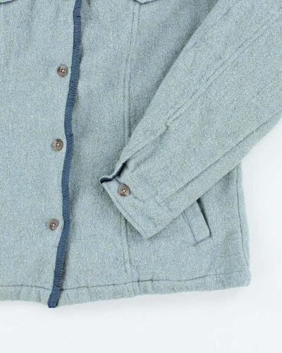Vintage Columbia Recycled Wool Blend Button Up Shirt - M