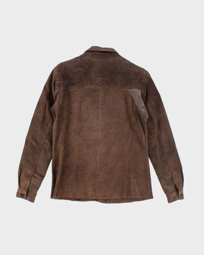 Vintage Y2K Women's Danier Suede Long Sleeve Shirt - XS