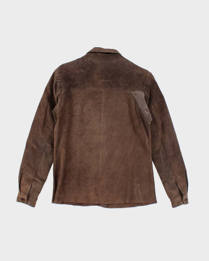 Vintage Y2K Women's Danier Suede Long Sleeve Shirt - XS