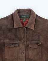 Vintage Y2K Women's Danier Suede Long Sleeve Shirt - XS