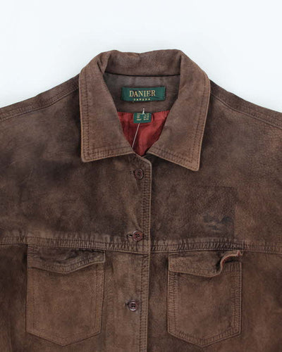 Vintage Y2K Women's Danier Suede Long Sleeve Shirt - XS