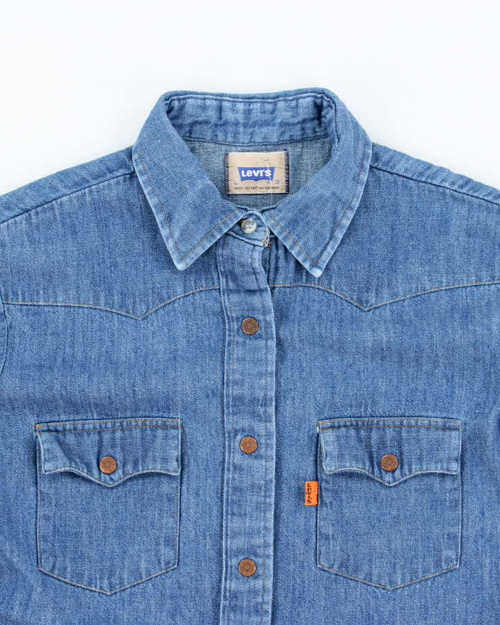 Vintage Women's Levi's Orange Tab Denim Shirt - L
