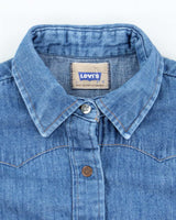 Vintage Women's Levi's Orange Tab Denim Shirt - L
