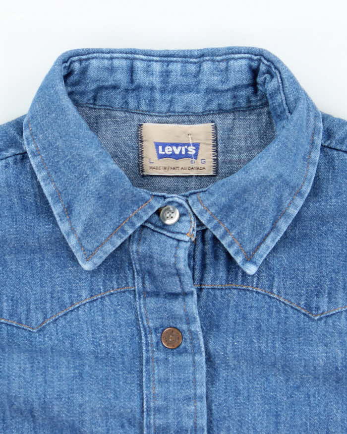 Vintage Women's Levi's Orange Tab Denim Shirt - L