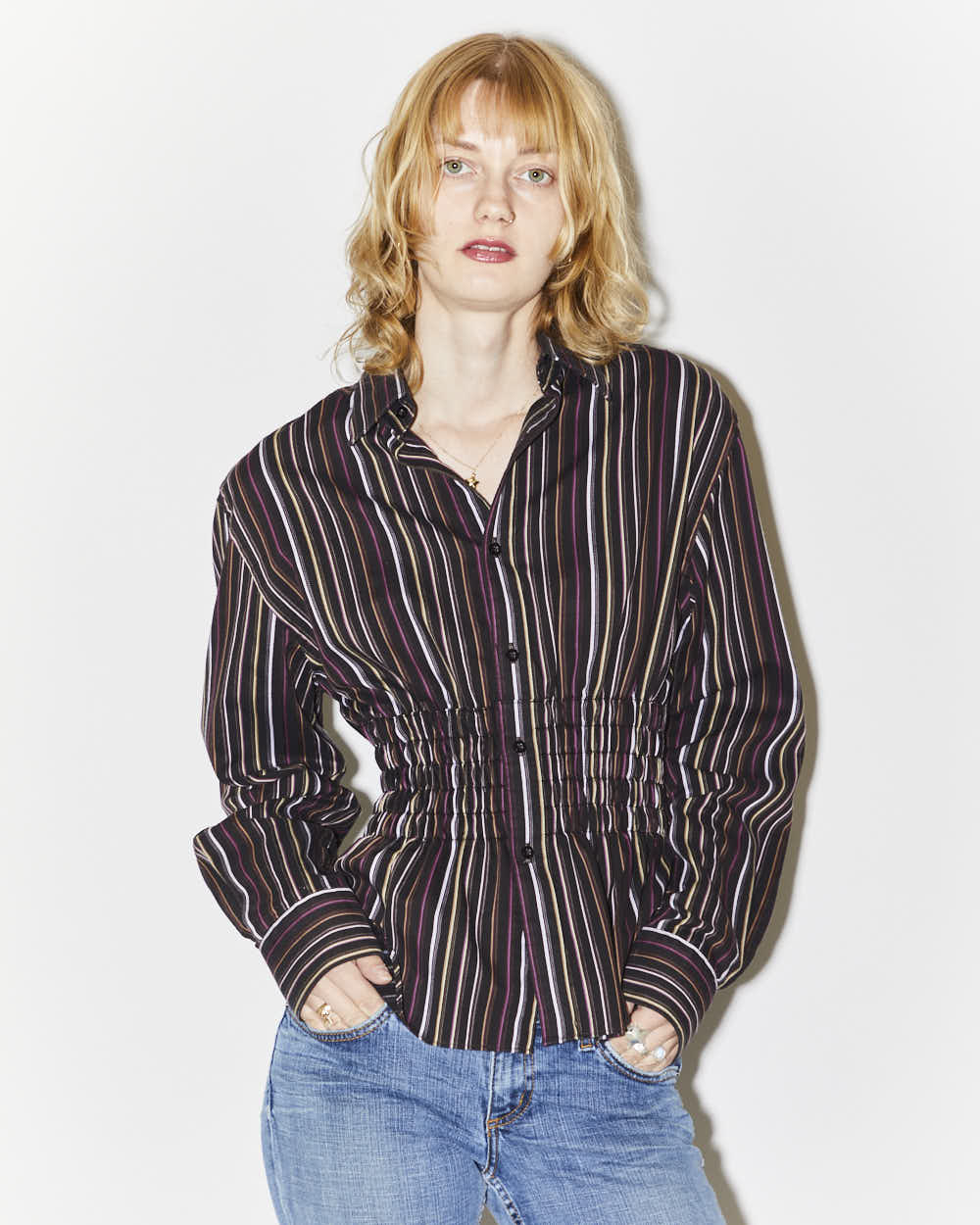 Rokit Originals Rework Honey Shirred Shirt