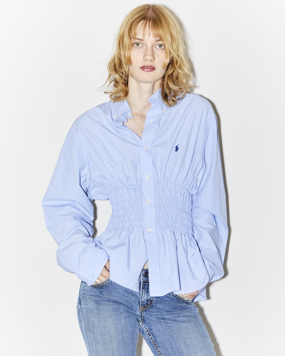 Rokit Originals Rework Honey Shirred Shirt