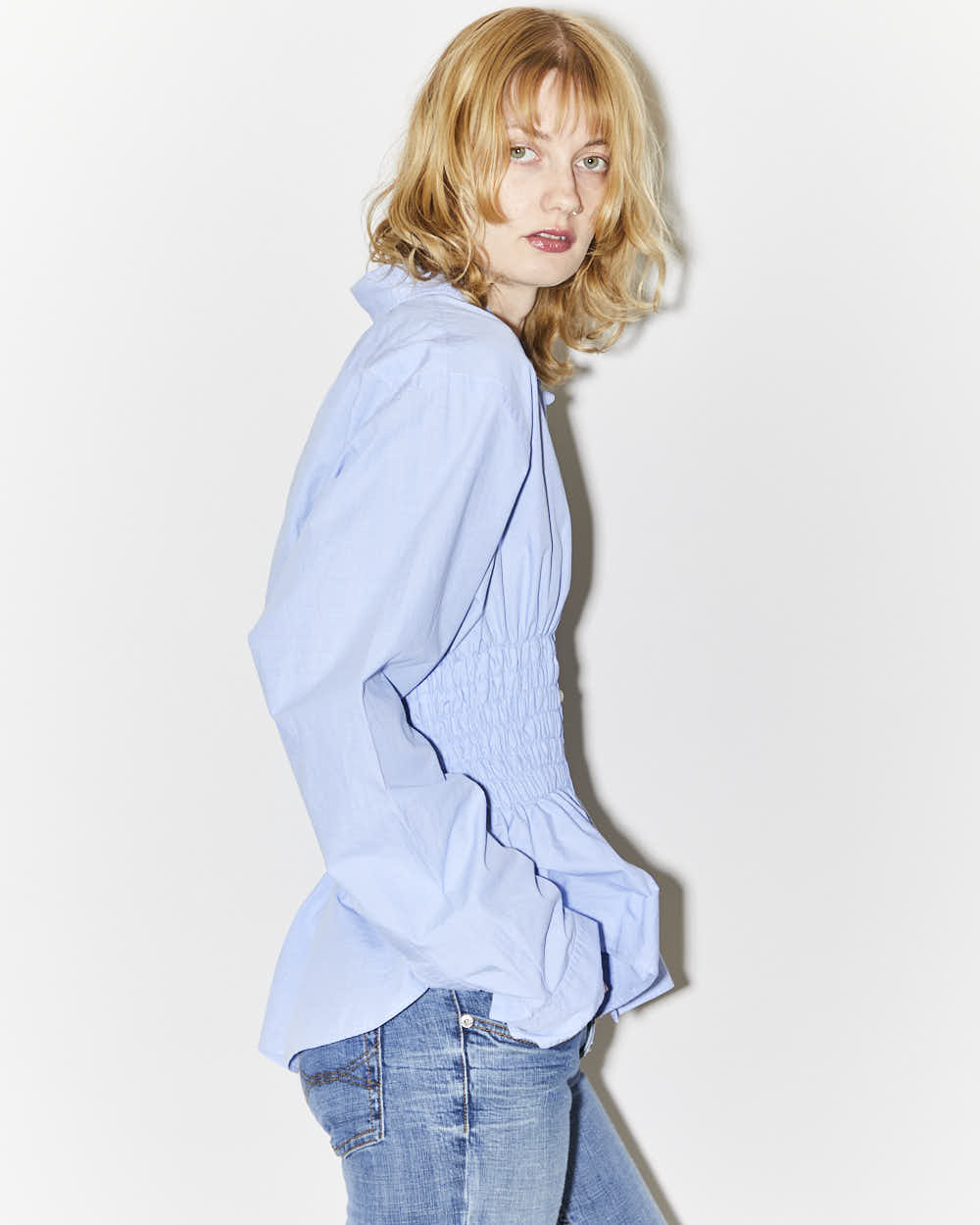 Rokit Originals Rework Honey Shirred Shirt