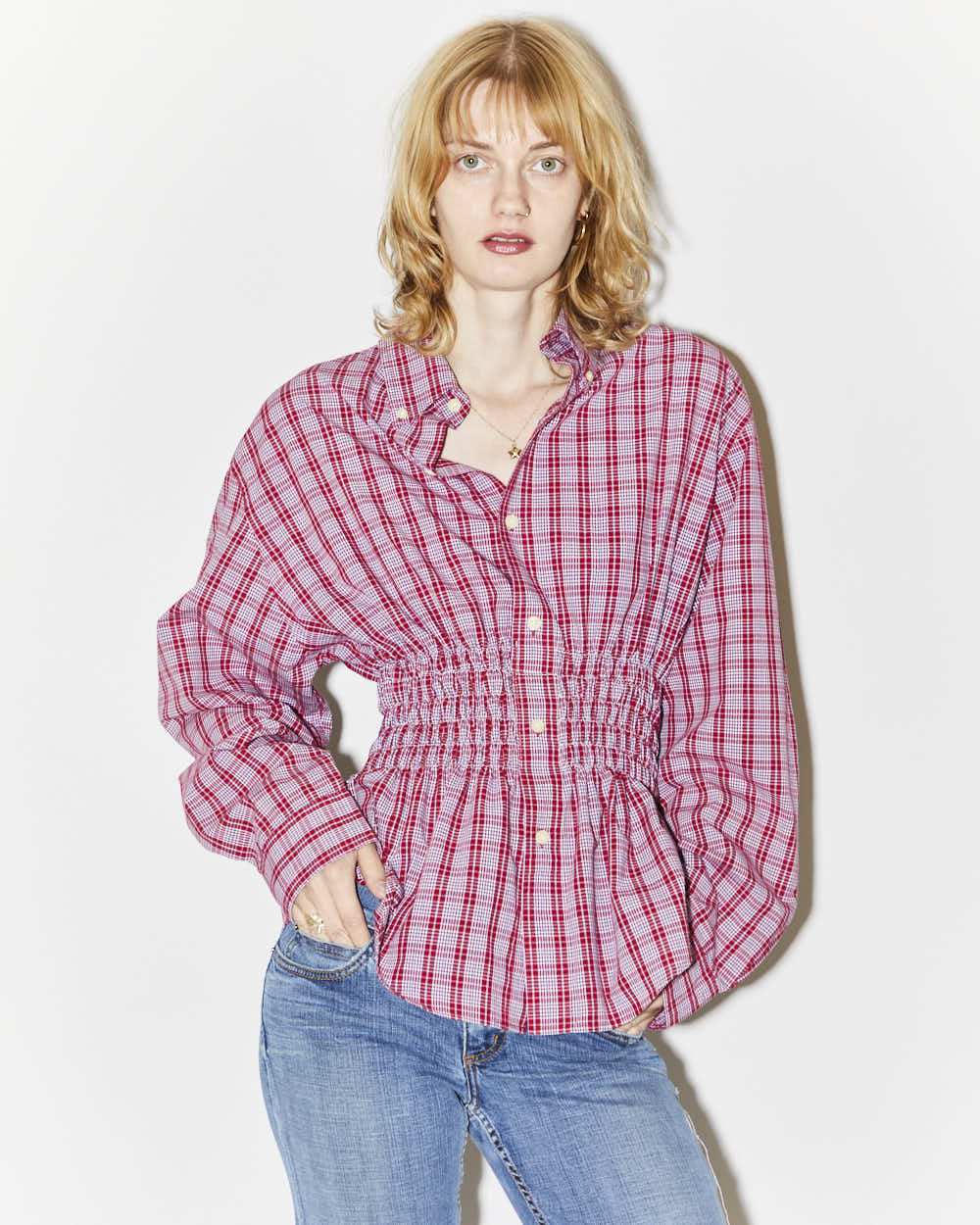 Rokit Originals Rework Honey Shirred Shirt
