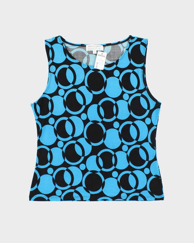 Deadstock Beechers Brook for Fairweather Blue Pattern Top - L