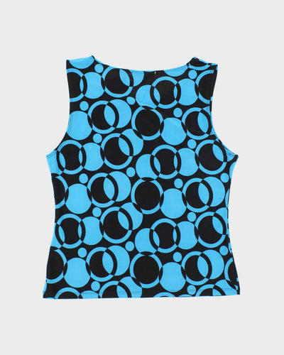 Deadstock Beechers Brook for Fairweather Blue Pattern Top - L