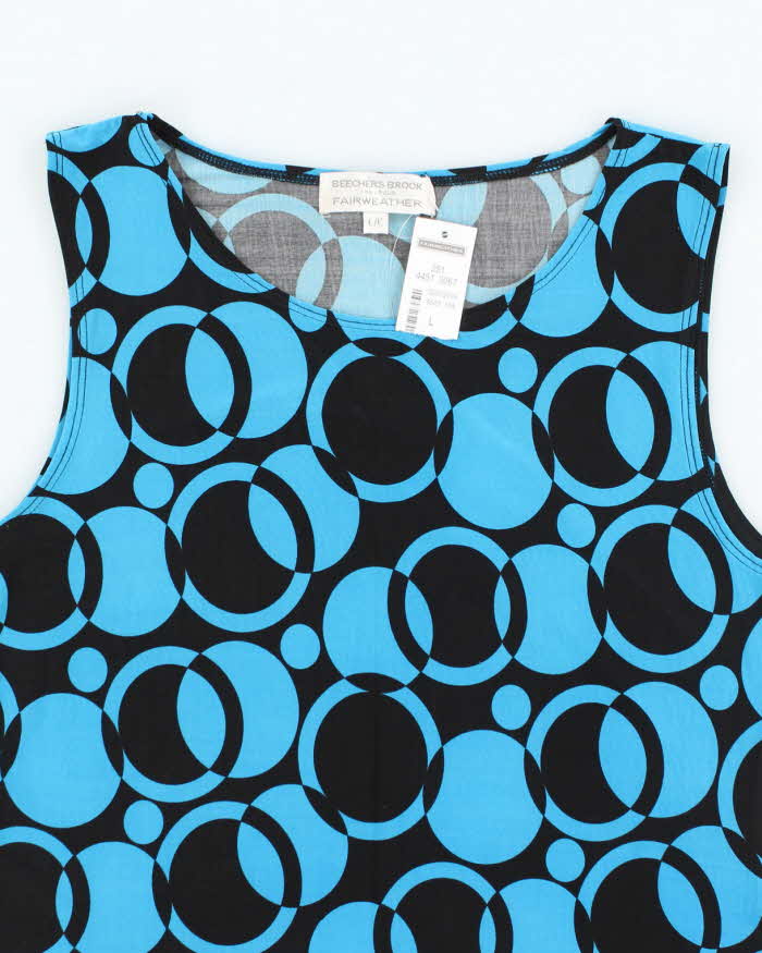 Deadstock Beechers Brook for Fairweather Blue Pattern Top - L