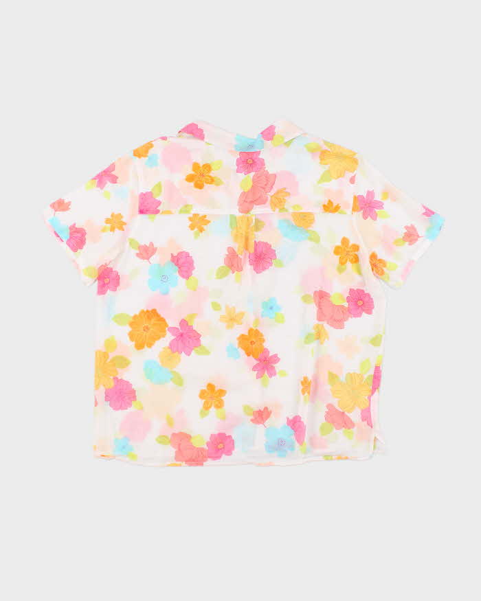 Women's Liz Claiborne White Floral Top - L