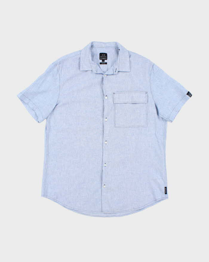 Vintage 2000's Armani Exchange Plain Short Sleeve Shirt - L