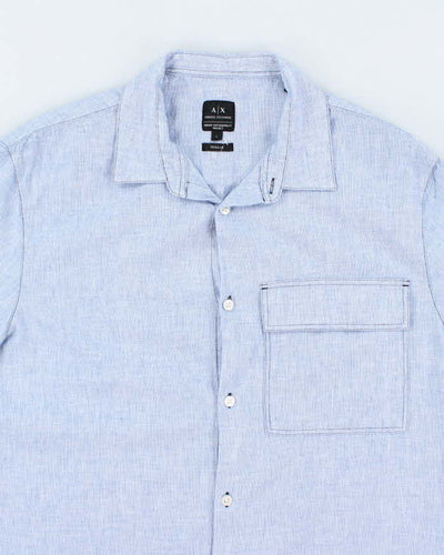 Vintage 2000's Armani Exchange Plain Short Sleeve Shirt - L