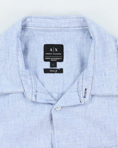 Vintage 2000's Armani Exchange Plain Short Sleeve Shirt - L