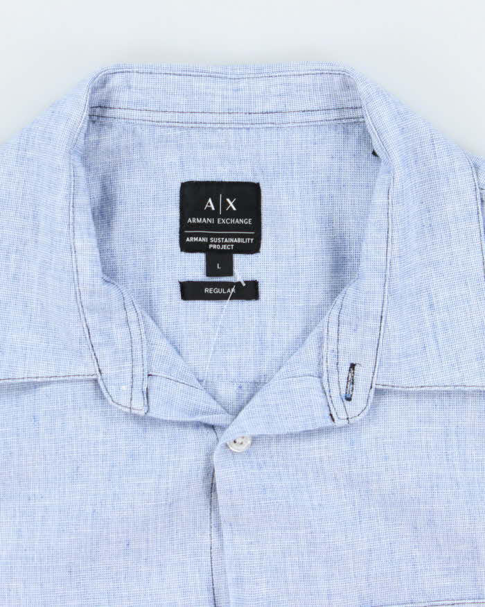 Vintage 2000's Armani Exchange Plain Short Sleeve Shirt - L