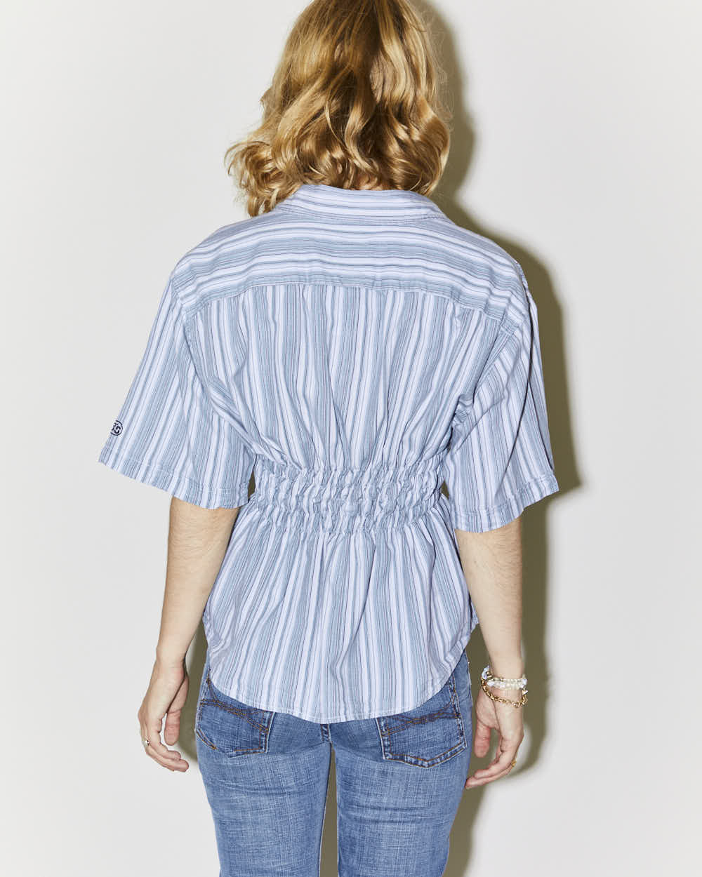 Rokit Originals Rework Shirred Honey Shirt - L